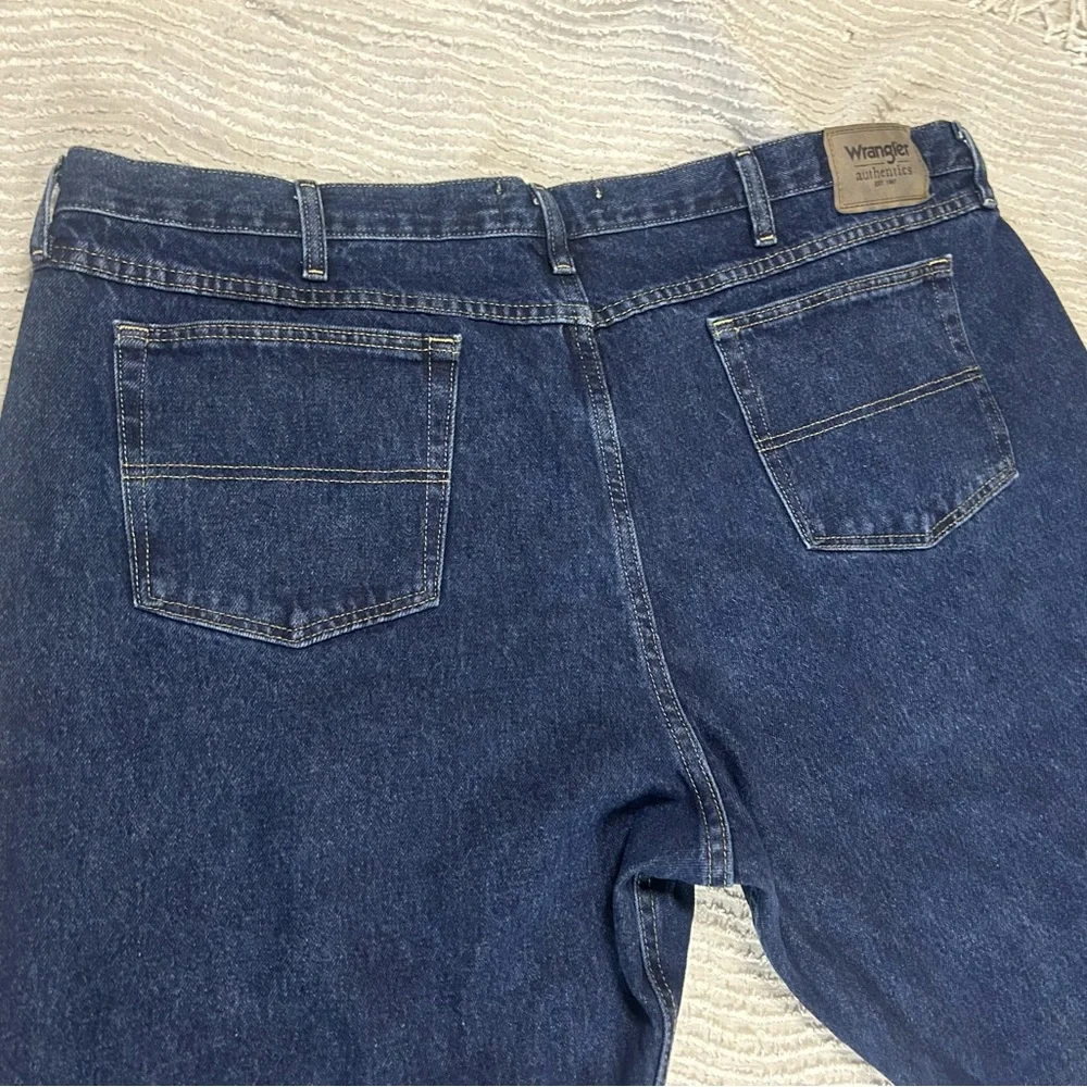 Wrangler Authentics Denim Jeans Dark Wash Straight Leg 48x30 Great Condition